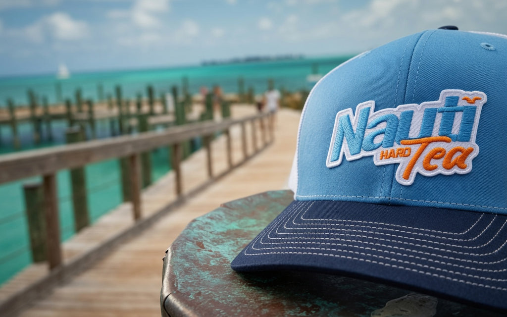 Nauti Tea© Richardson 112 Patch Trucker Hat – Blue/Navy/White