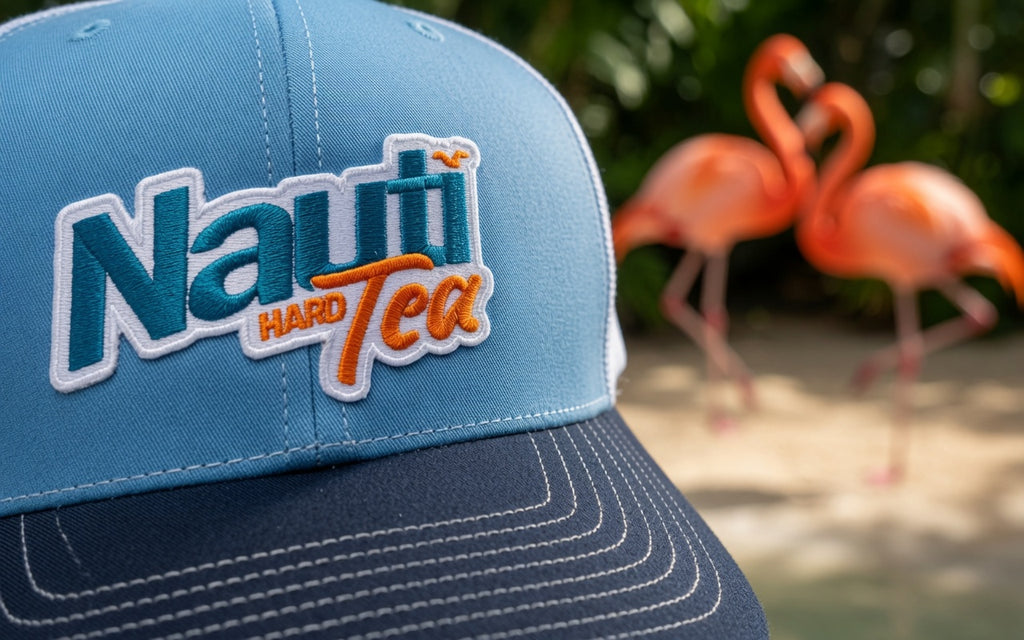 Nauti Tea© Richardson 112 Patch Trucker Hat – Blue/Navy/White