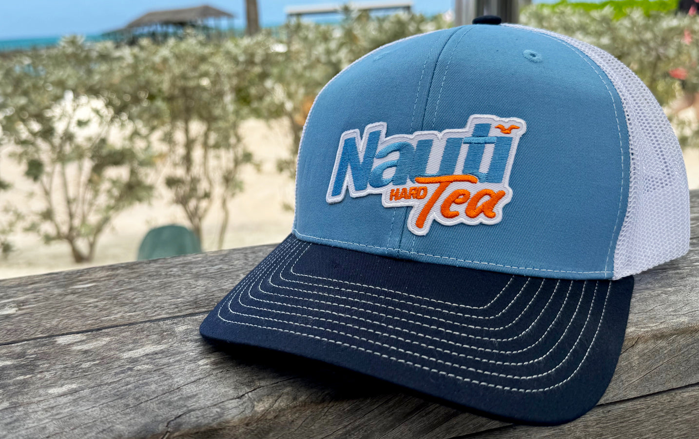 Nauti Tea© Richardson 112 Patch Trucker Hat – Blue/Navy/White